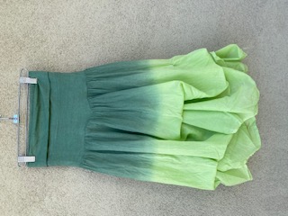 100% Cotton Bubble Short Skirt - Ombery Green